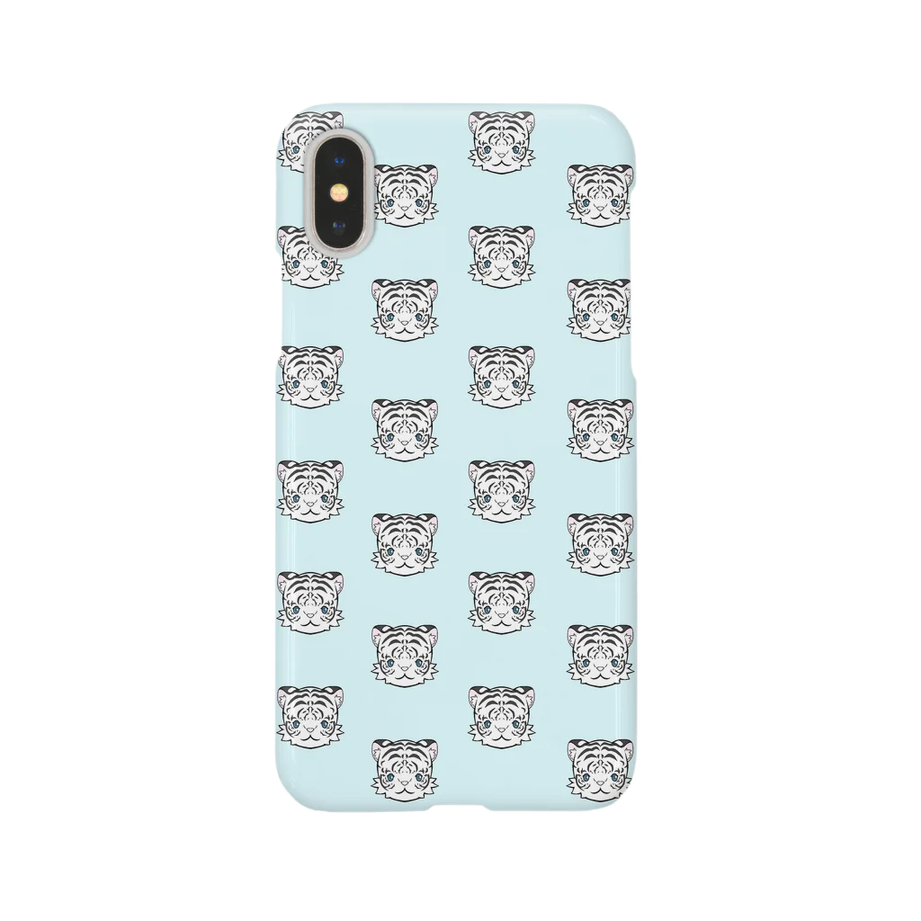 89虎の巣穴の水玉タイガー(白) Smartphone Case