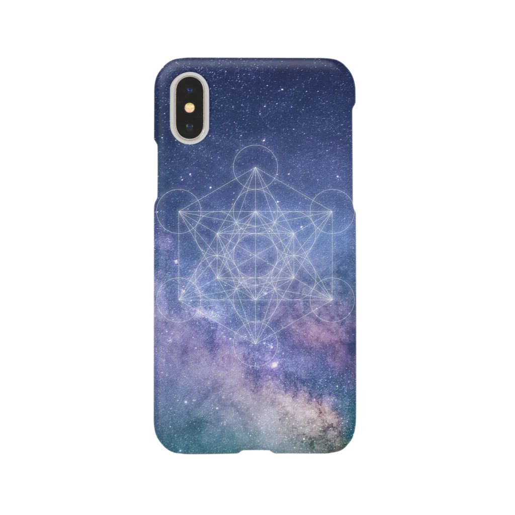 metao dzn【メタヲデザイン】の宇宙TEE001（神聖幾何学） Smartphone Case