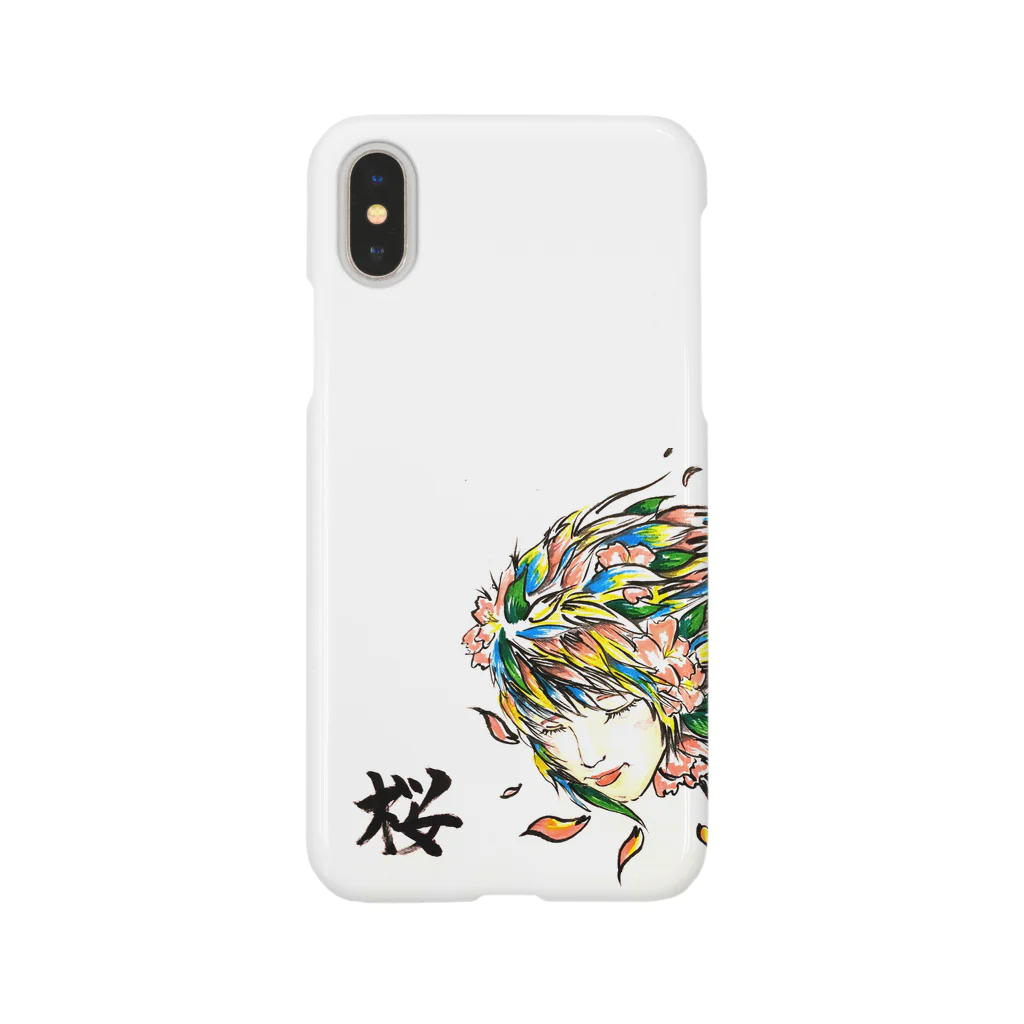 華羅諏(カラス)の華風  桜 スマホクリアケース Smartphone Case