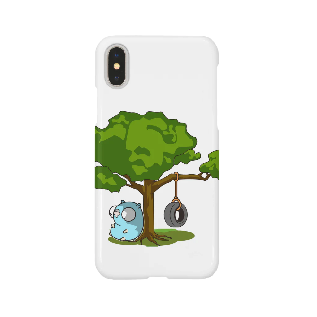 たてたてのブランコで休むGopherくん(ゴーファーくん) Smartphone Case