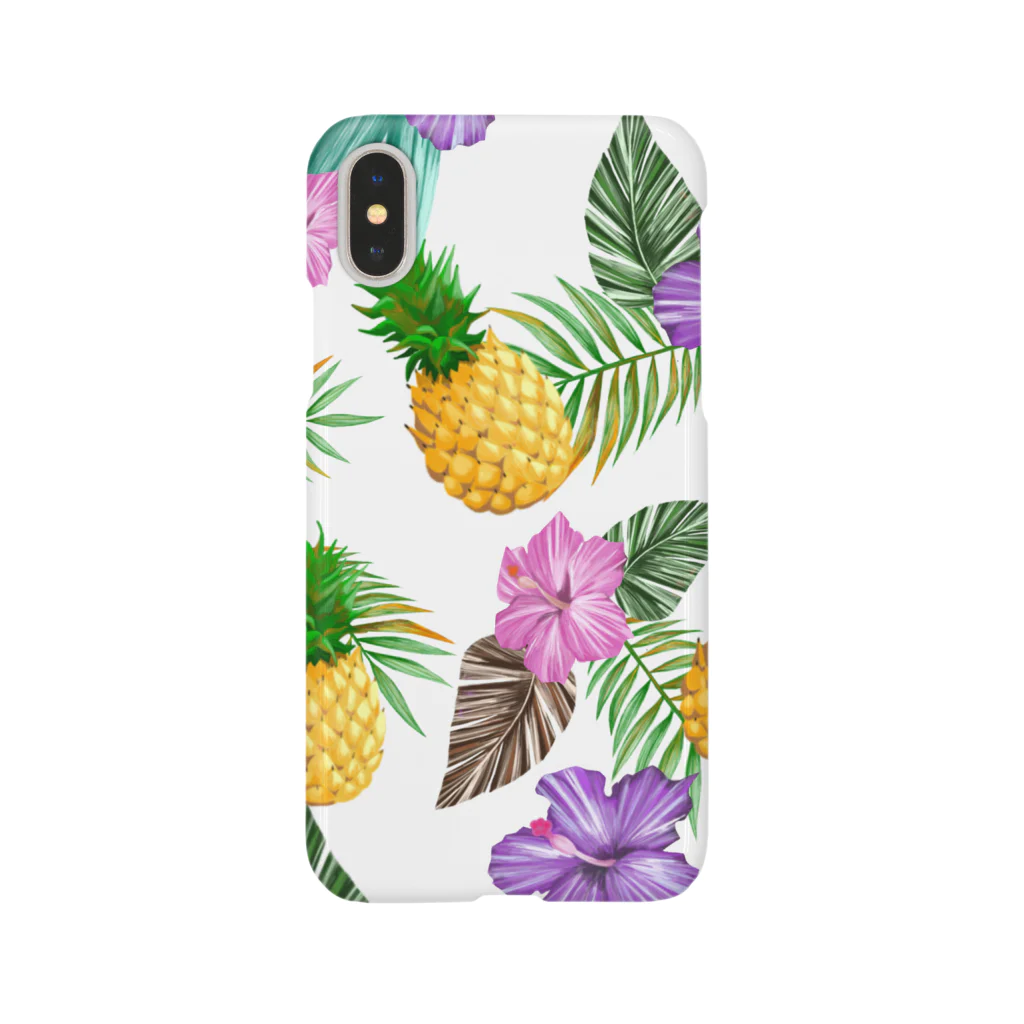 ivy,s shopのパイナップルとハイビスカス Smartphone Case
