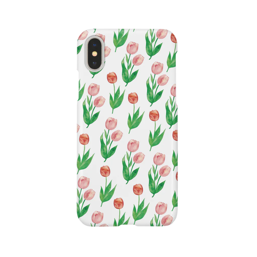 さとろくのチューリップ柄iPhoneケース Smartphone Case