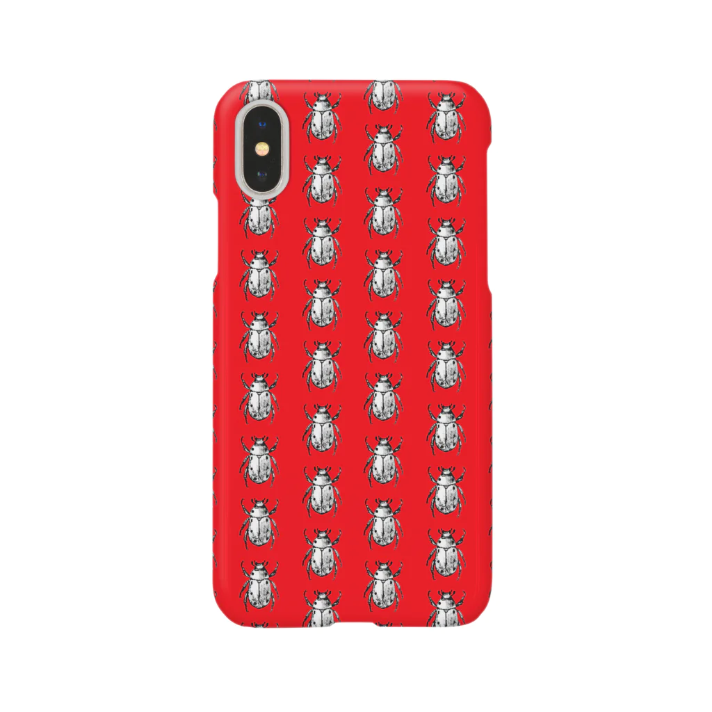 tottoのコガネムシ(赤)総柄 Smartphone Case