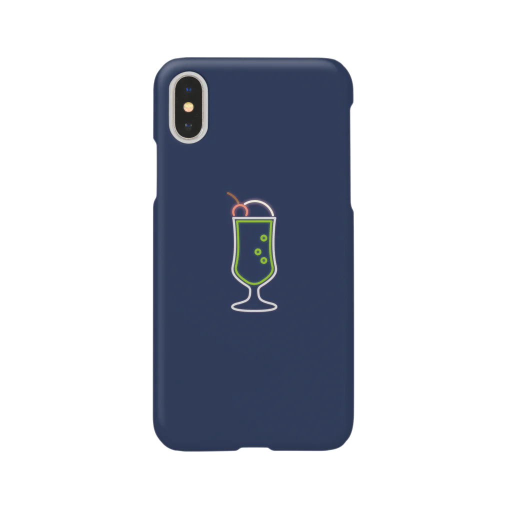 marinaのクリームソーダ（neon navy） スマホケース