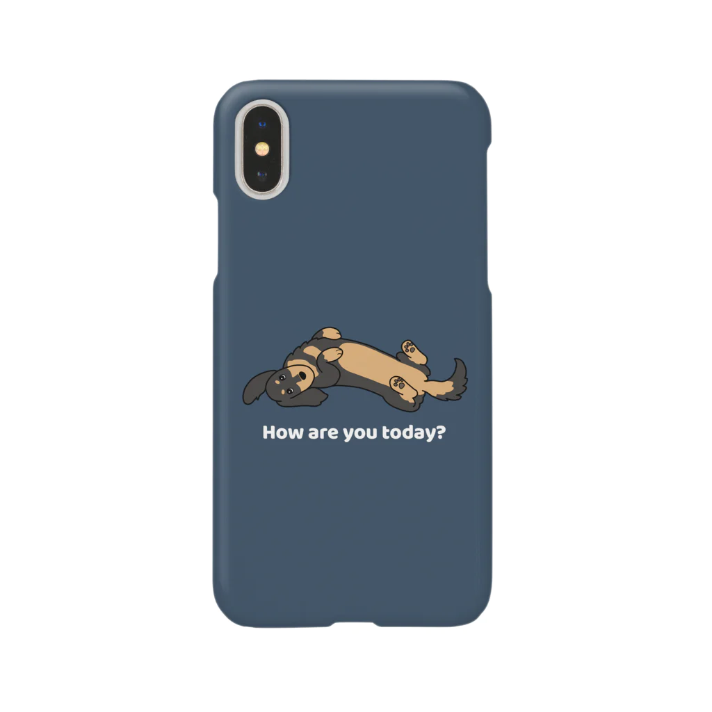 efrinmanのダックス2ブラックタン（ネイビー） Smartphone Case