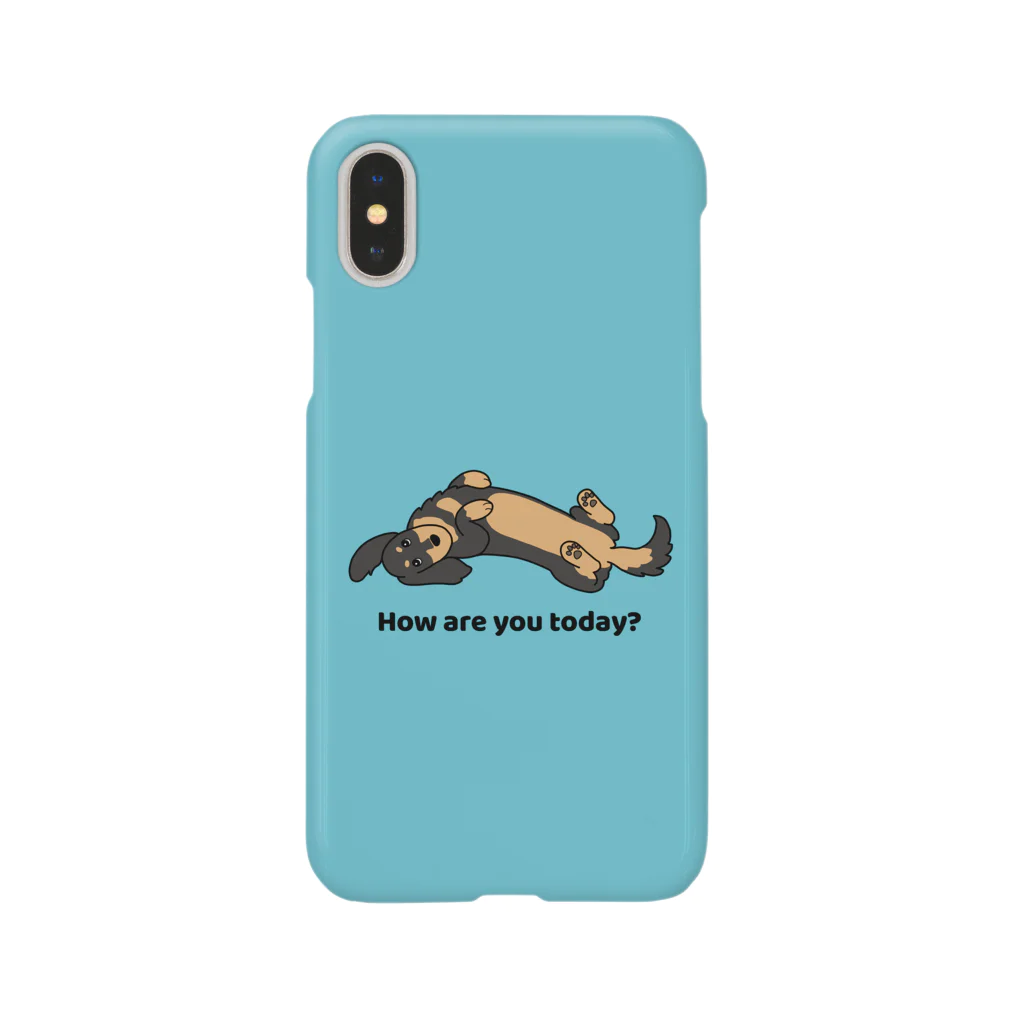 efrinmanのダックス2ブラックタン（ブルー） Smartphone Case