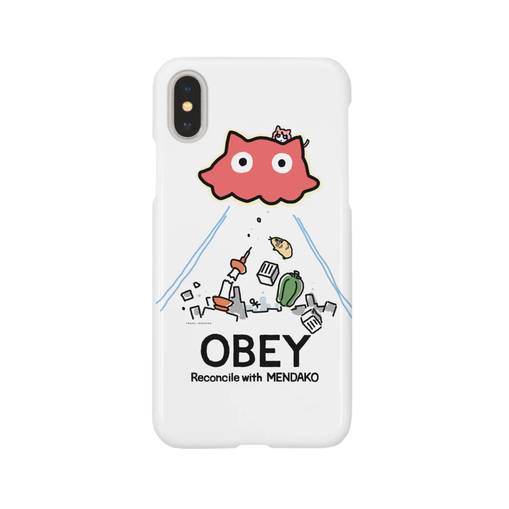 ねずみのすきまのめんだこちゃん OBEY (淡色用)  Smartphone Case