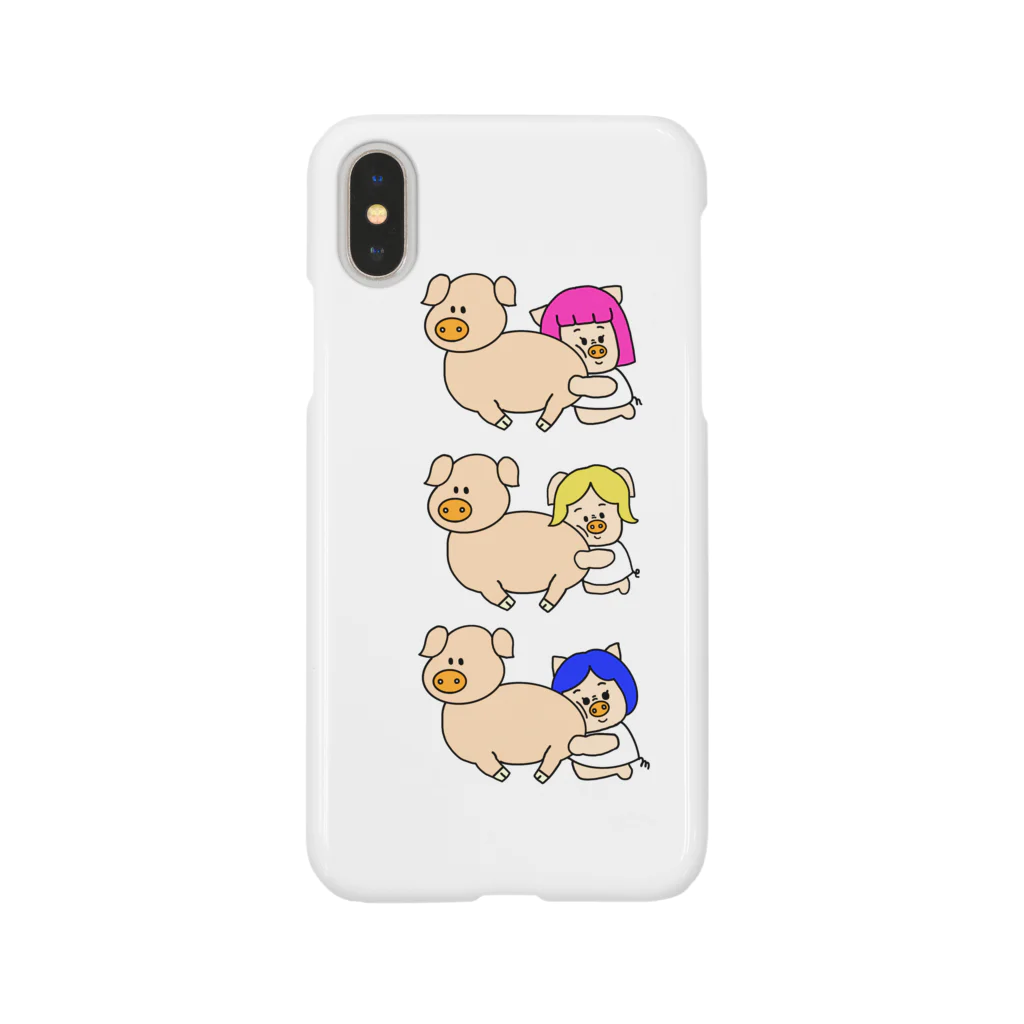 三匹の子むすめの三匹の子むすめとノーマルぶた Smartphone Case