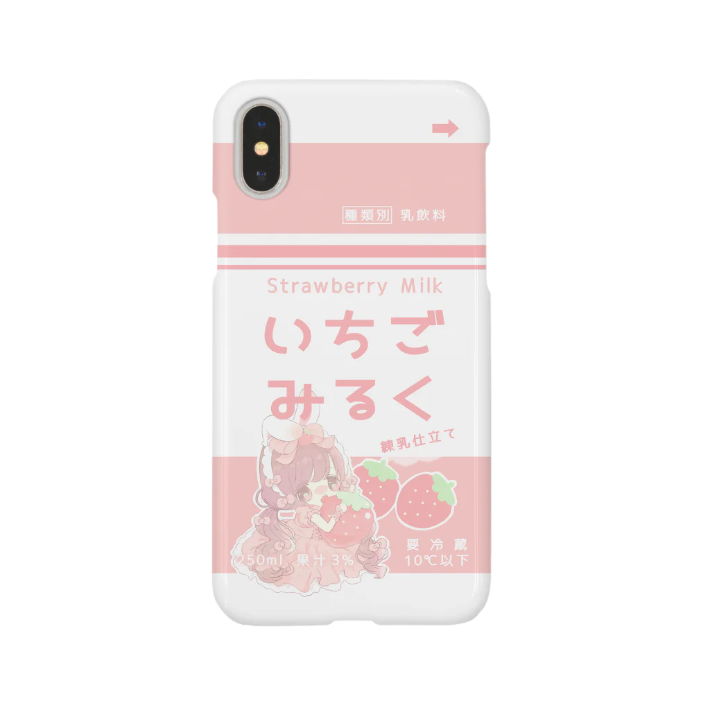 安い いちごみるく スマホケース