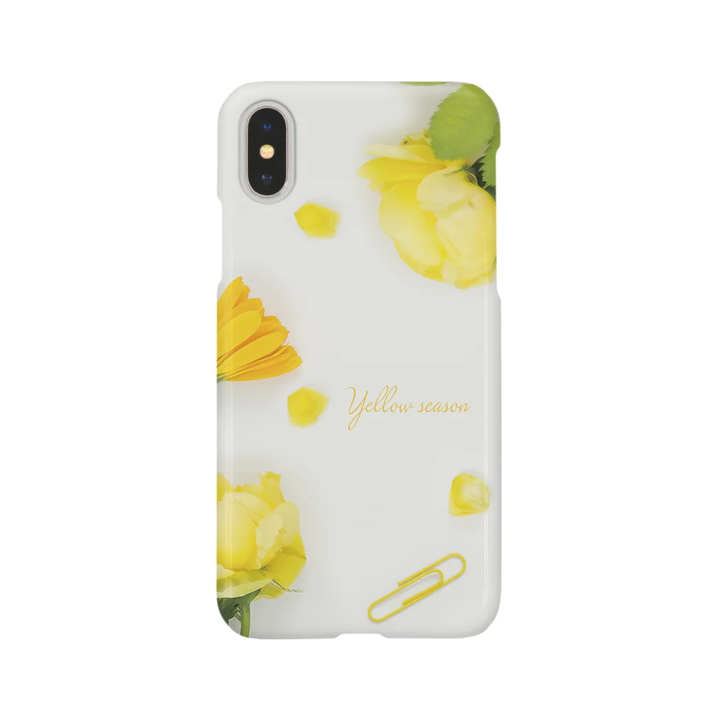 松や SUZURI店の黄色い花のスマホケース Smartphone Case