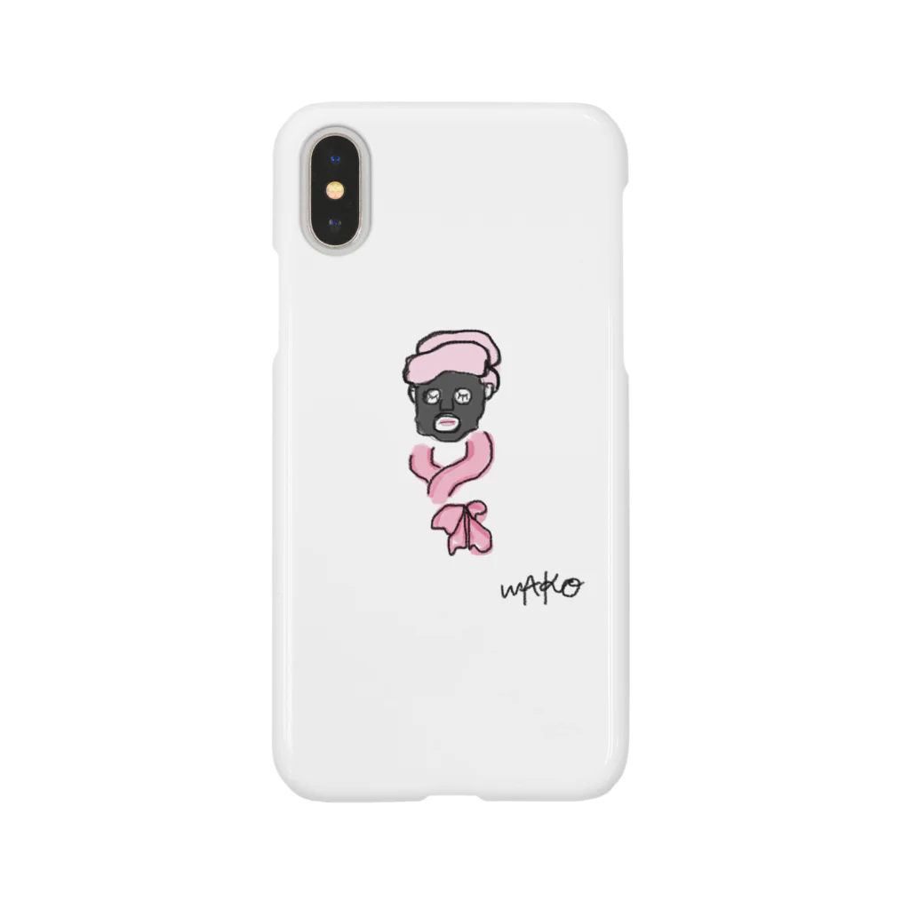 MAKO CREATION STOREのfacial mask pink Smartphone Case