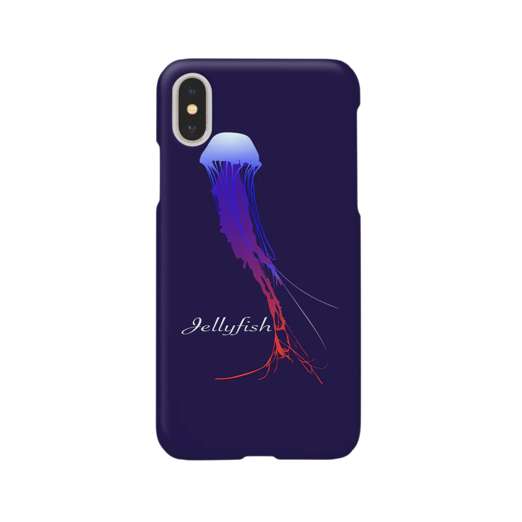 milkcaramelのくらげ・jellyfish darkblue-blue-red Smartphone Case
