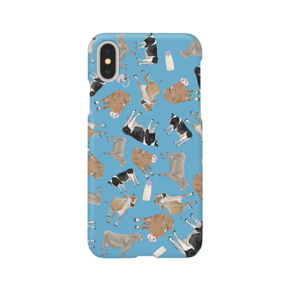 PoccaBocca–すかまるのおみせ–の乳牛いっぱい🐄あお Smartphone Case