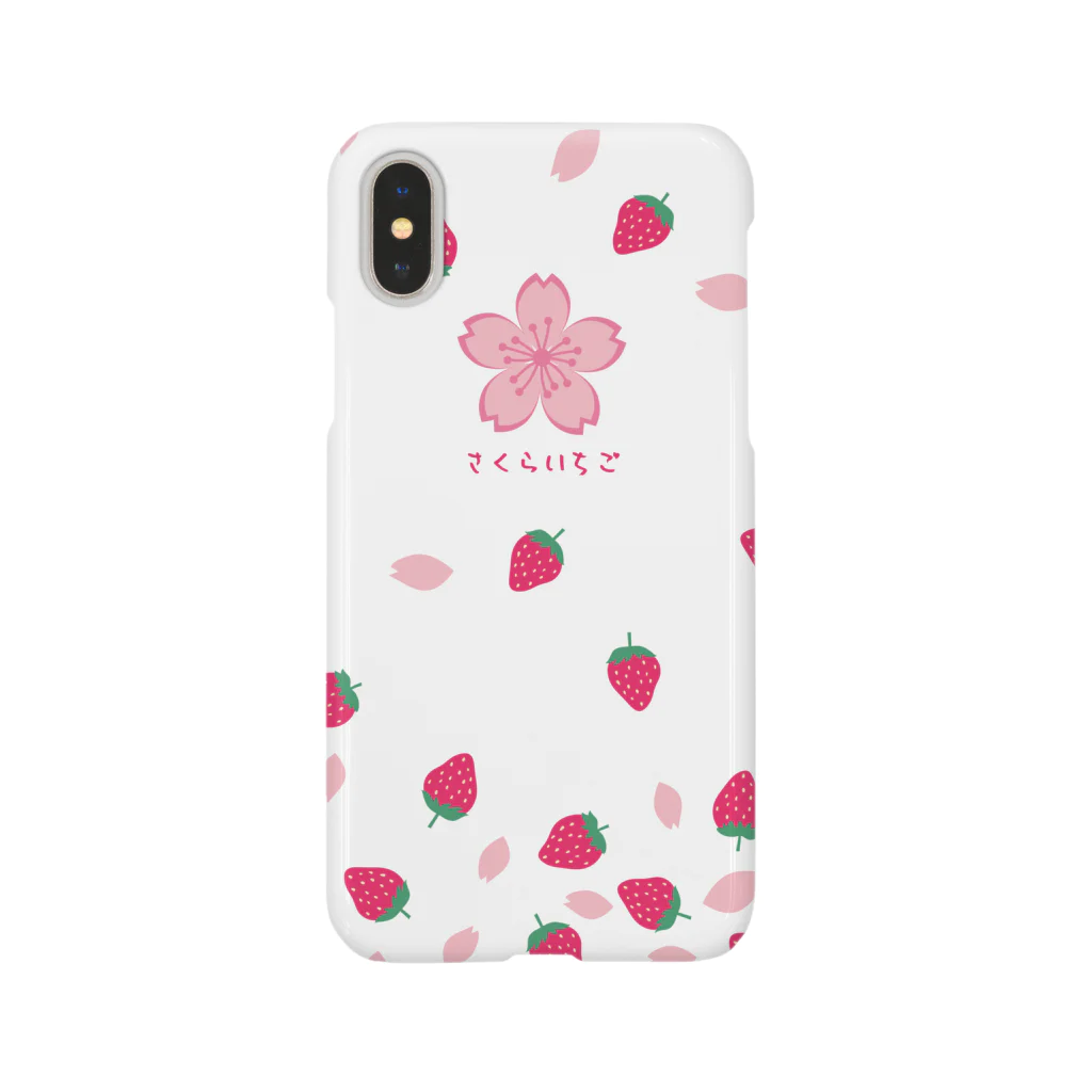 松や SUZURI店のさくらいちご iPhoneケース Smartphone Case