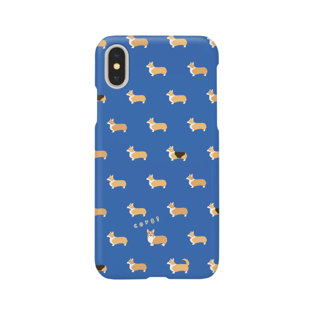  コーギー　REO.REO★のちびちびコーギー　ブルー Smartphone Case