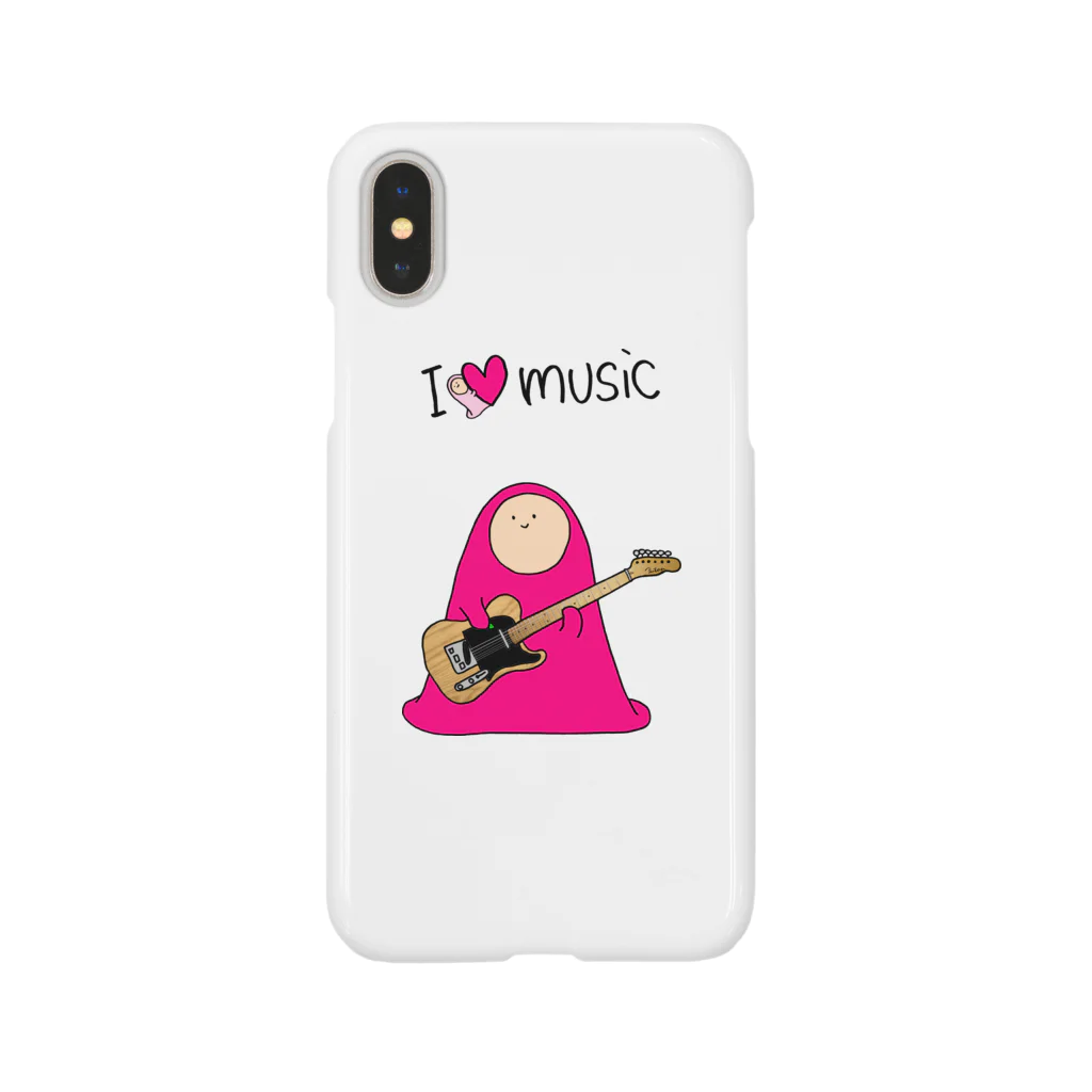 フトンナメクジのI LOVE MUSIC - アイラヴミュージック エレクトリックギターVer. スマホケース