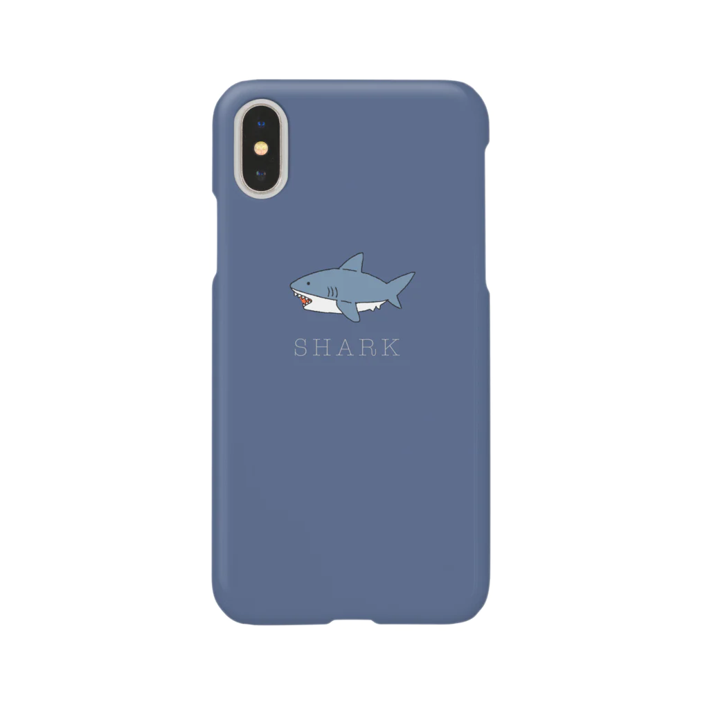 まるさんかくのサメくん (blue) Smartphone Case