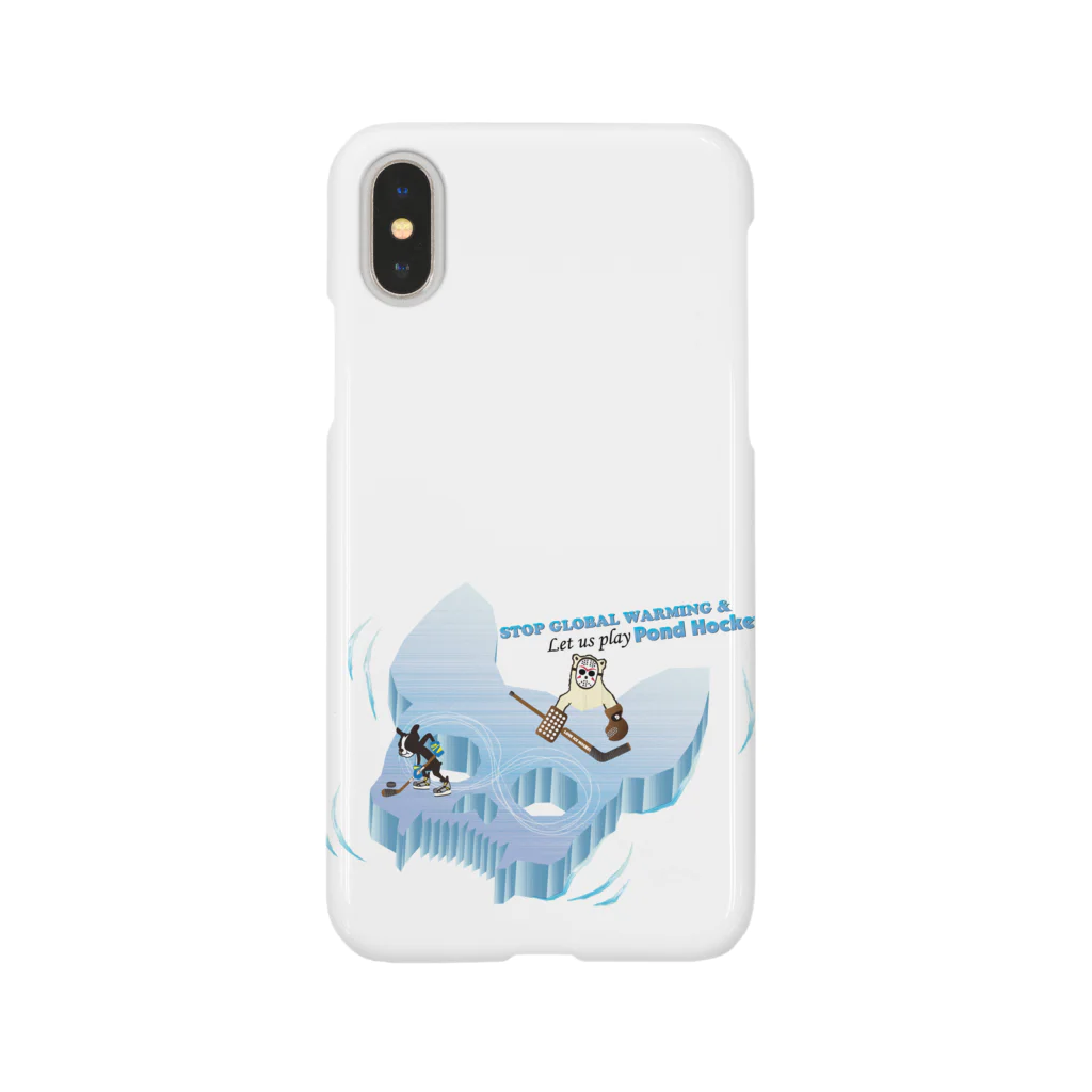 Hustle HockeyのPond Hockey Stop Global warming  Smartphone Case