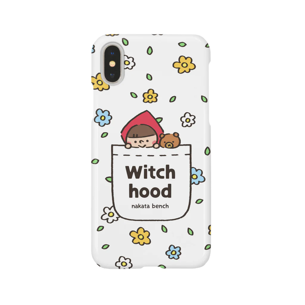 nakata benchのWitch hood（花柄ポケット） スマホケース