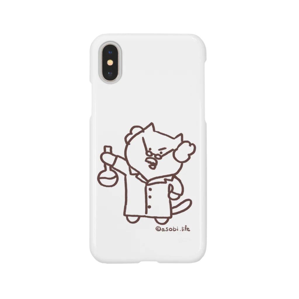 アソビドットライフのねこ博士 A Mad Scientist / iPhone Case Smartphone Case