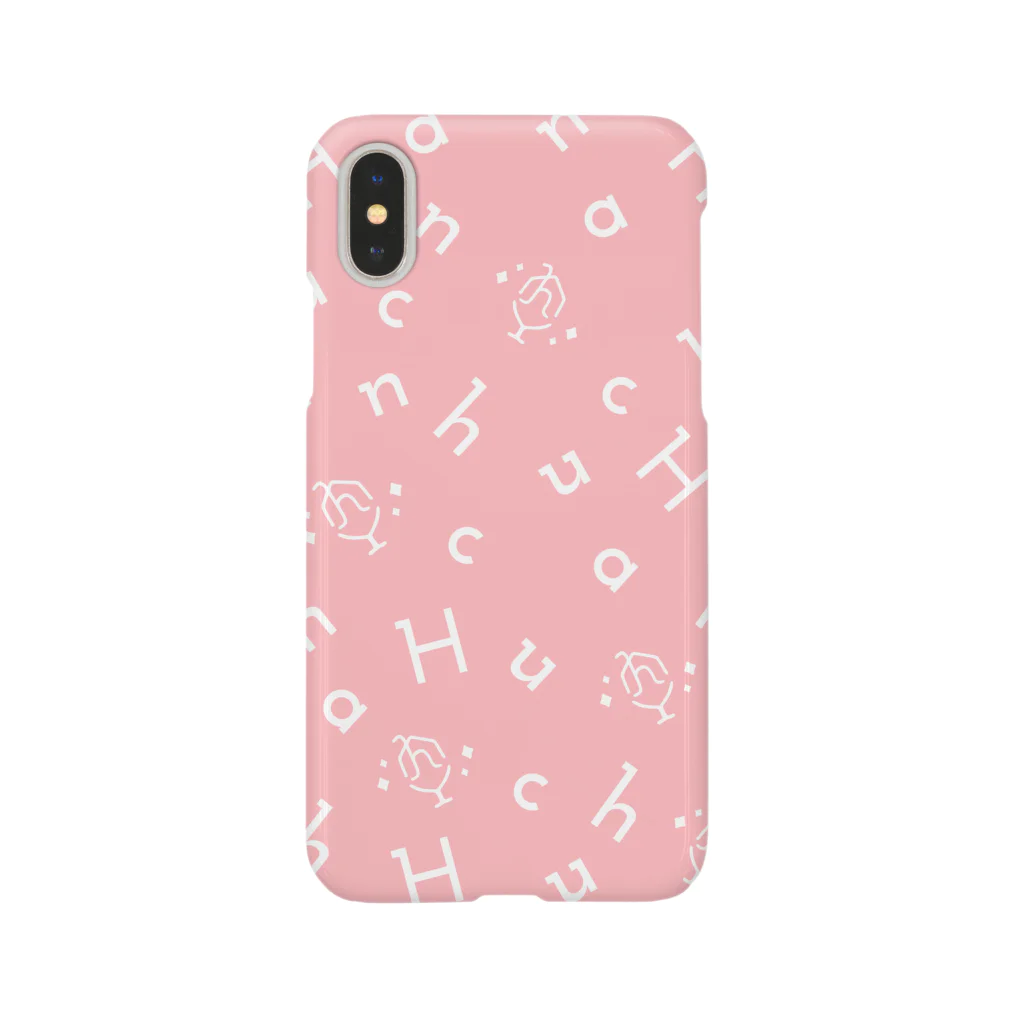 Hachun's closetのiphoneケース　総柄ピンク Smartphone Case