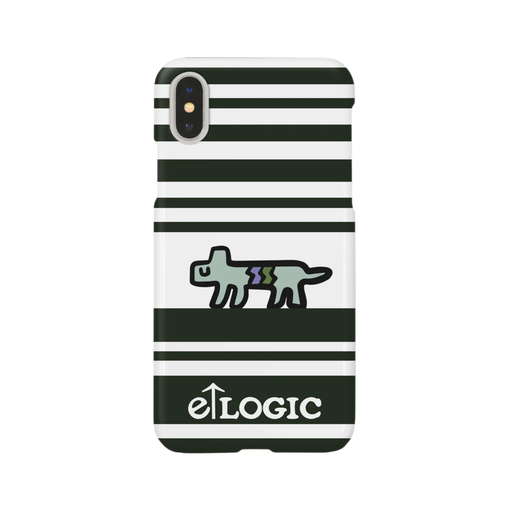 e↑LOGICのDOGボーダースマホケースモノトーン Smartphone Case