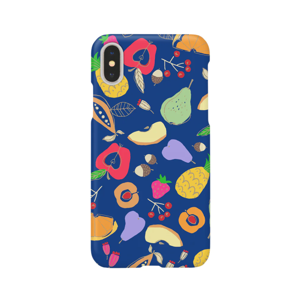 b.s.p.i_osakaの"fruite"blue スマホケース