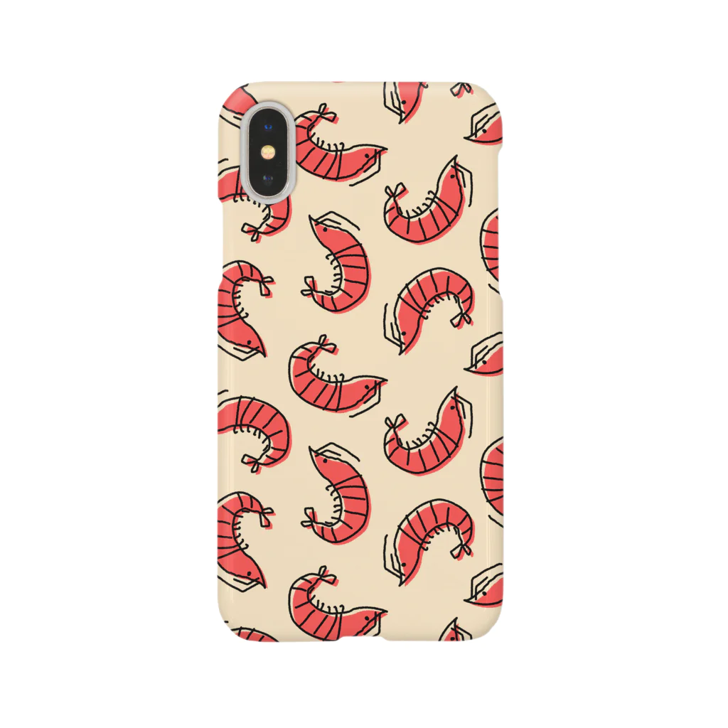 1374design(iminashi design)のえび・べーじゅ スマホケース