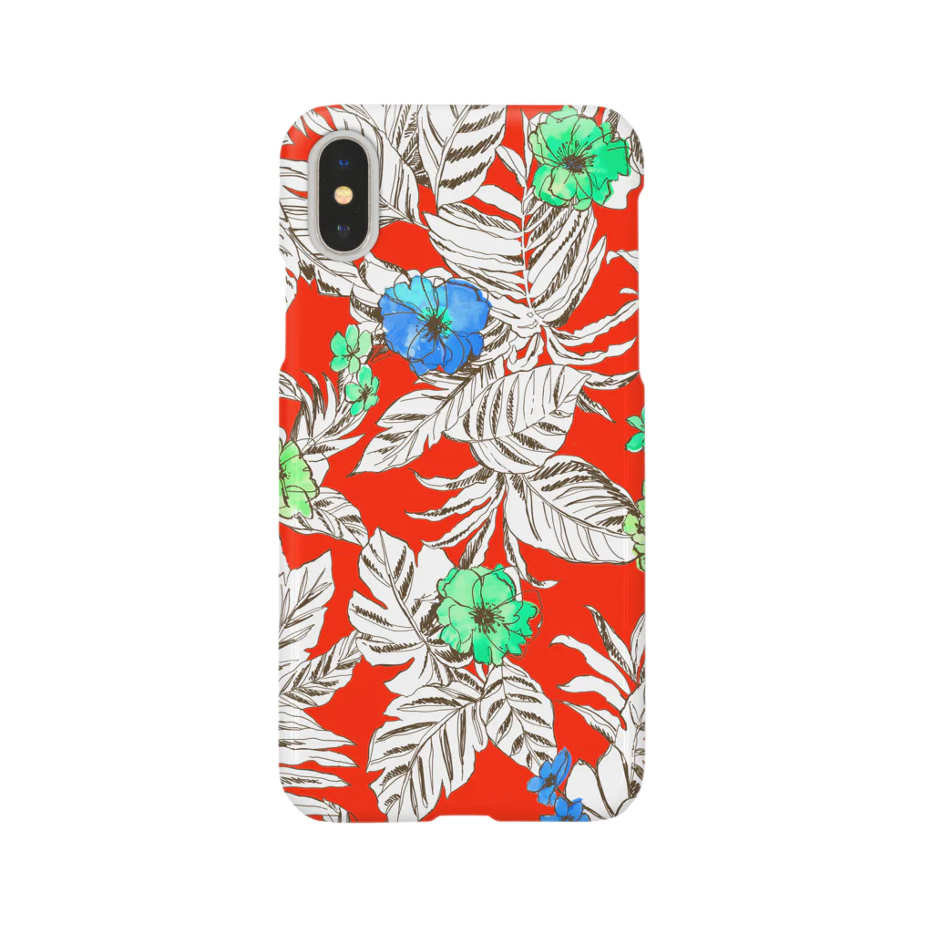 b.s.p.i_osakaの"aloha" red スマホケース