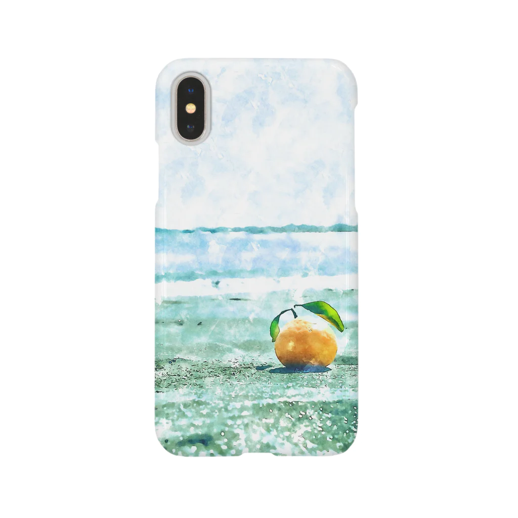 masamsms_の海辺のオレンジ Smartphone Case