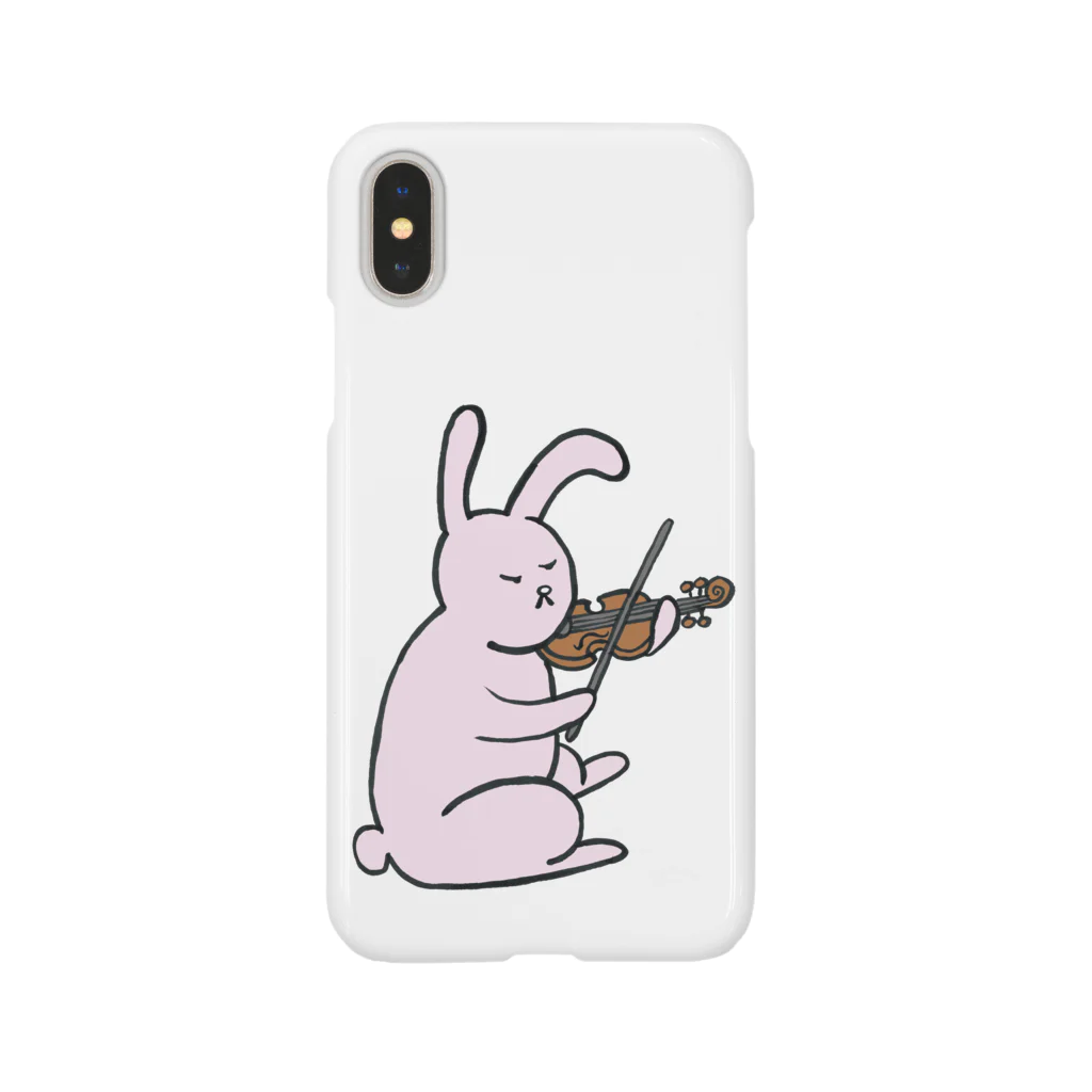 mikitoartのヴァイオリン弾きのウサギ Smartphone Case