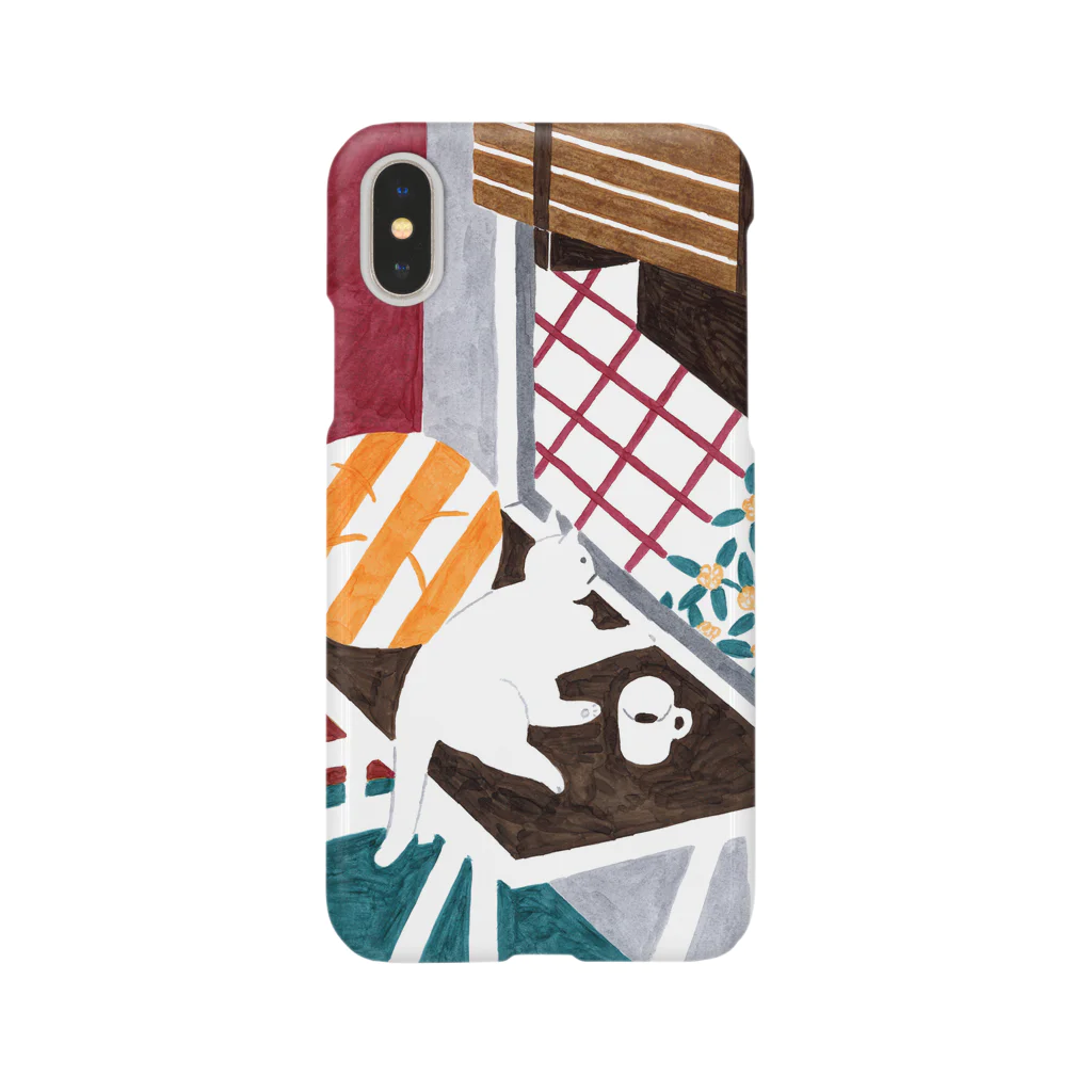 hk_illustrationのねこちゃんとキンモクセイ Smartphone Case