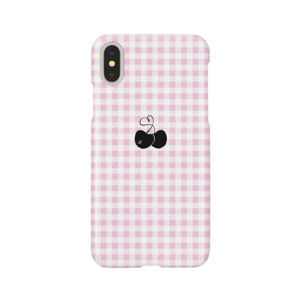 Rosettaのギンガムチェック　ピンク×黒 Smartphone Case