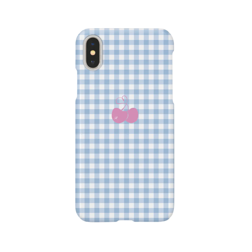 Rosettaのギンガムチェック　水色×ピンク Smartphone Case