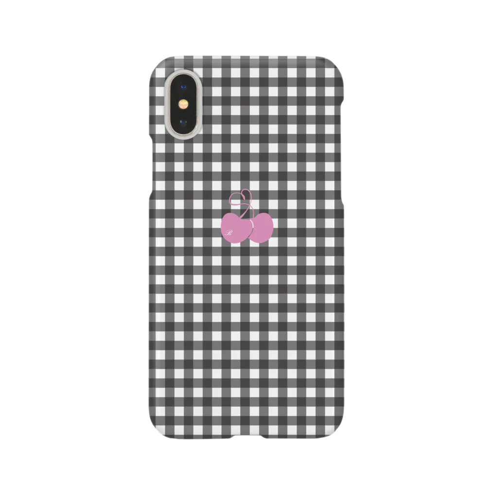 Rosettaのギンガムチェック　黒×ピンク Smartphone Case