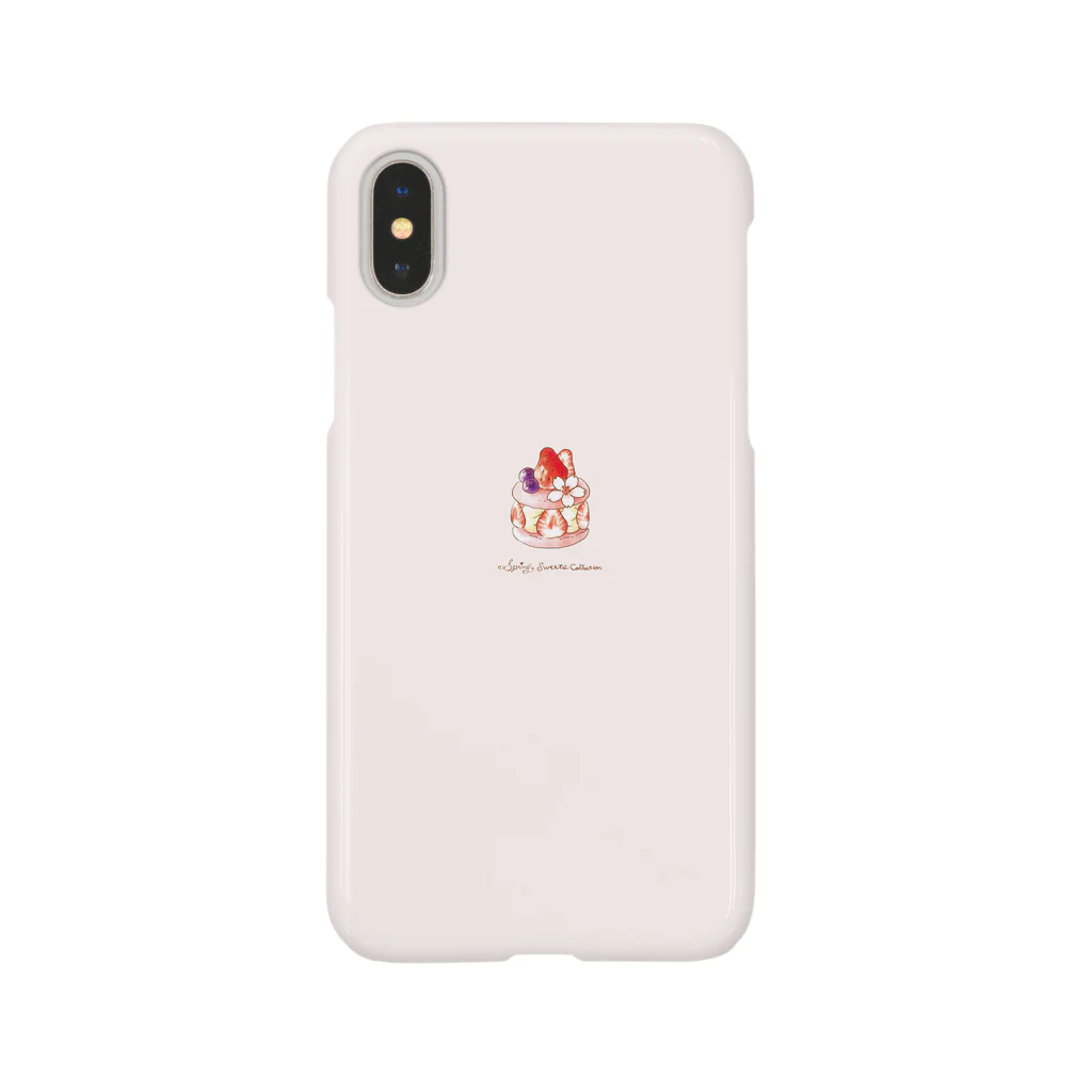 ｜ 紅茶 と フルーツ の雑貨店 ｜Little brilliant daysのStrawberryMacaron｜春の苺マカロン Smartphone Case