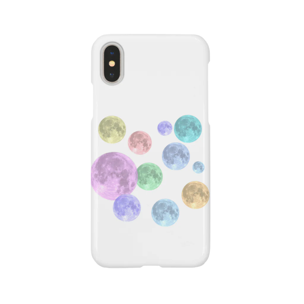 TANUKIのカラフルmoon まばら Smartphone Case