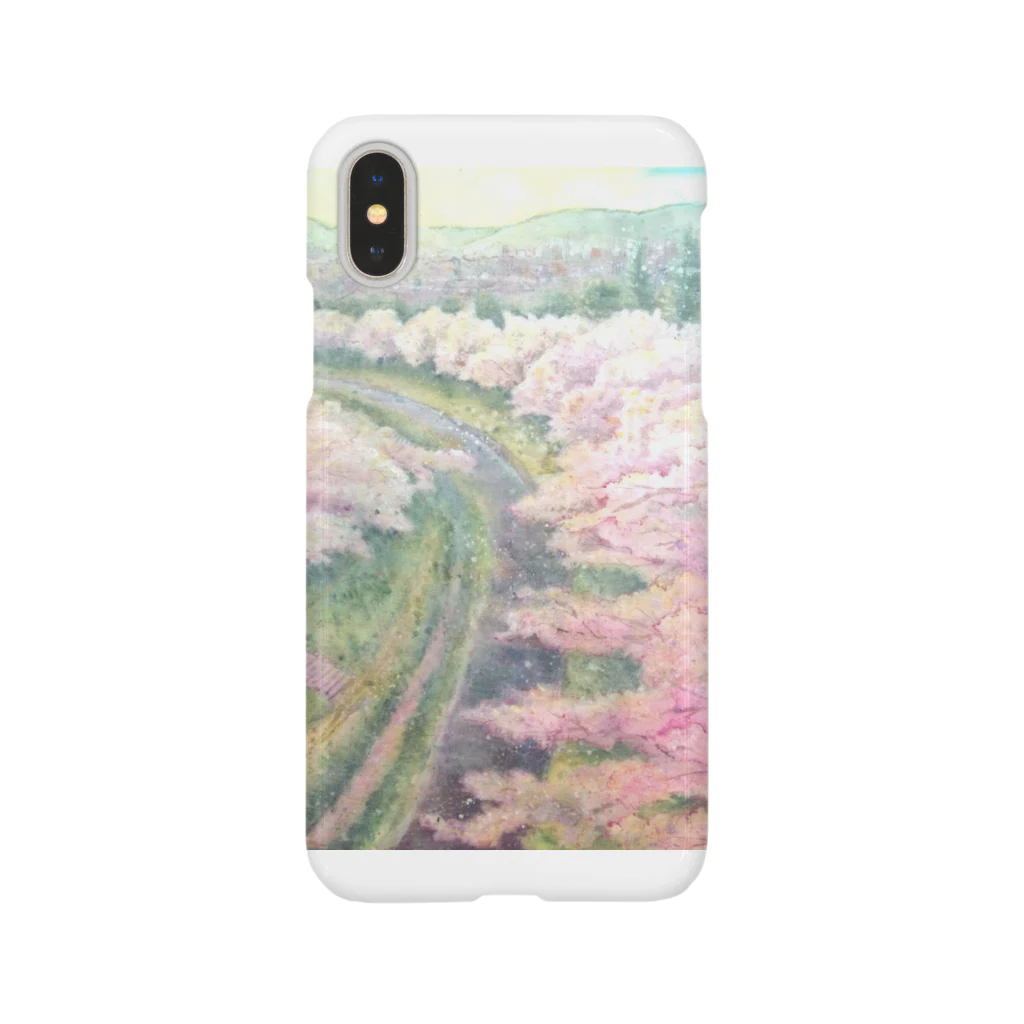 志瓜のSUZURIの桜の海 スマホケース