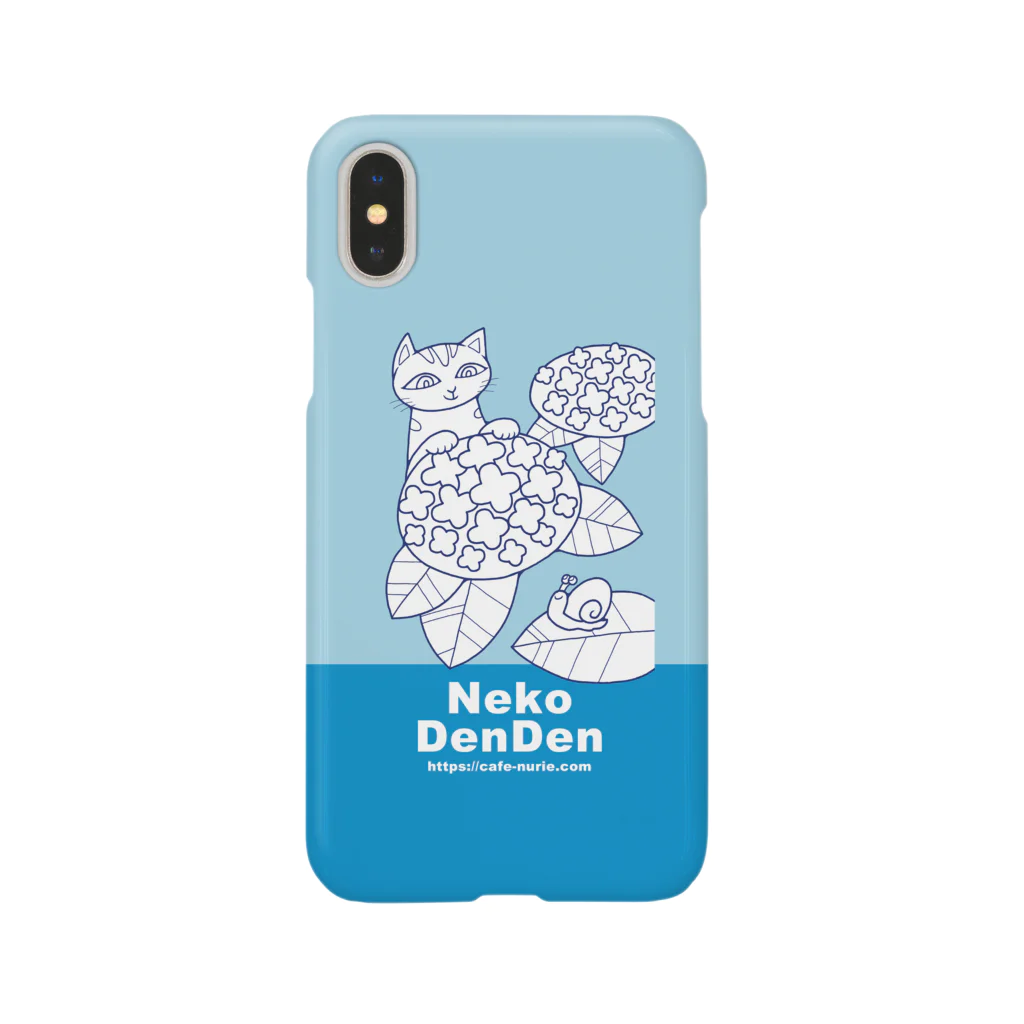 Cafe・de・ぬりえ ShopのNeko DenDen スマホケース