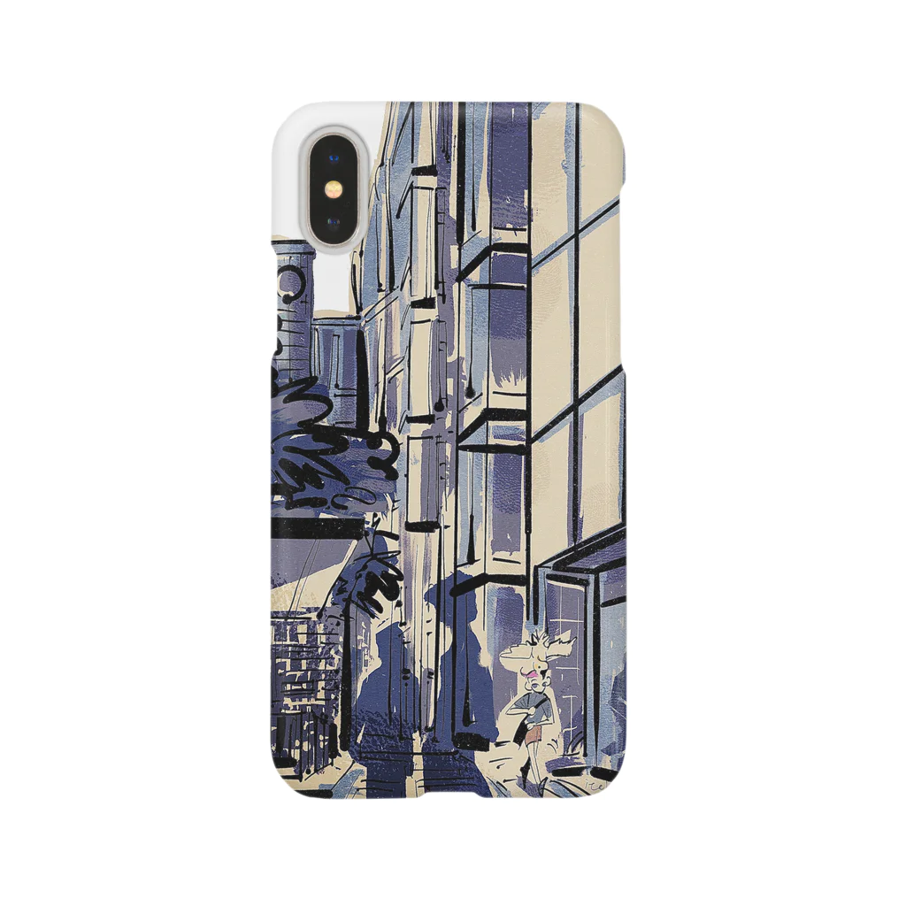 tottemoのバタさんiPhoneケース　街 Smartphone Case