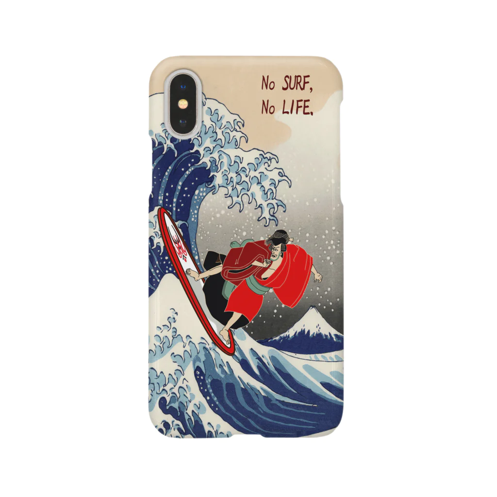 Shu-s ArtworksのThe Great Wave off Kanagawa(KABUKI-MONO) スマホケース