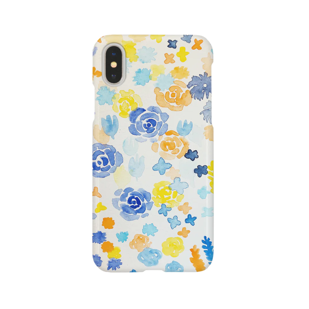 SHOP 琥珀糖のまみの水彩画『花と遊ぶ』 Smartphone Case