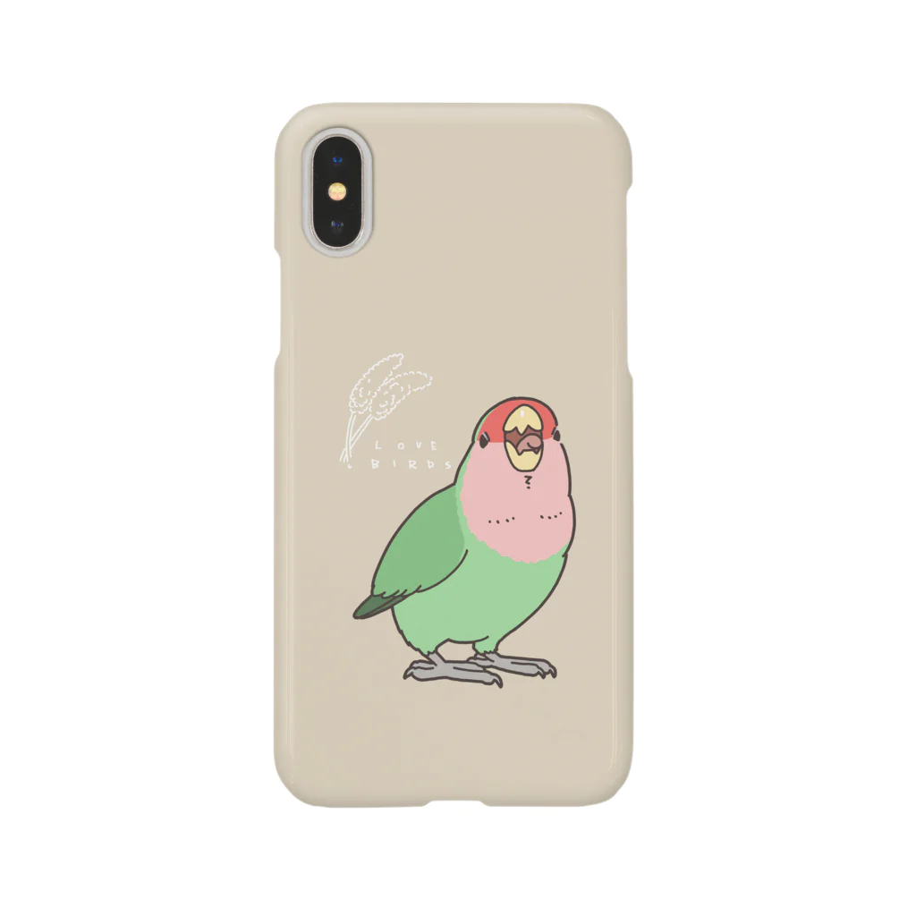 ことりグッズ屋の舌出しインコ(ノーマル) スマホケース