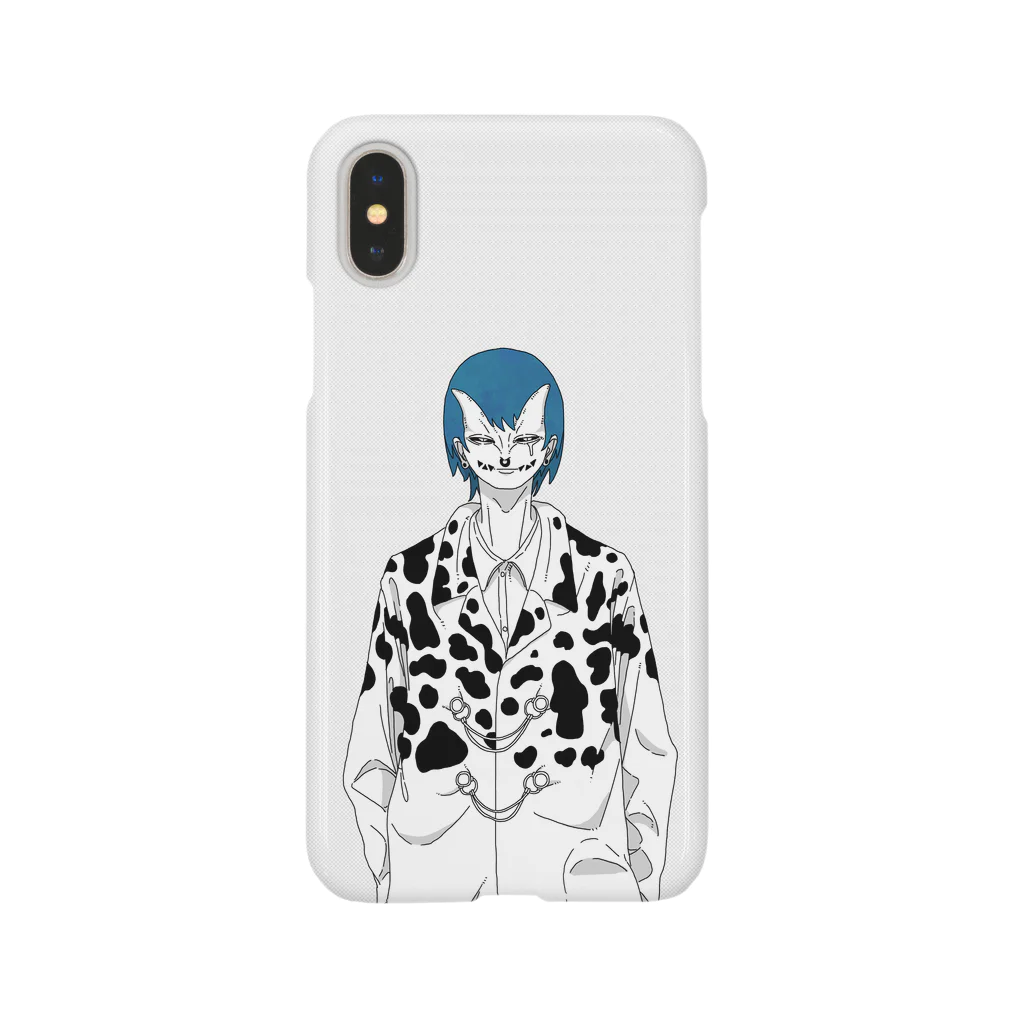 MASCOT STOREのカルノタウルス(モノクロ)/恐竜シリーズ Smartphone Case