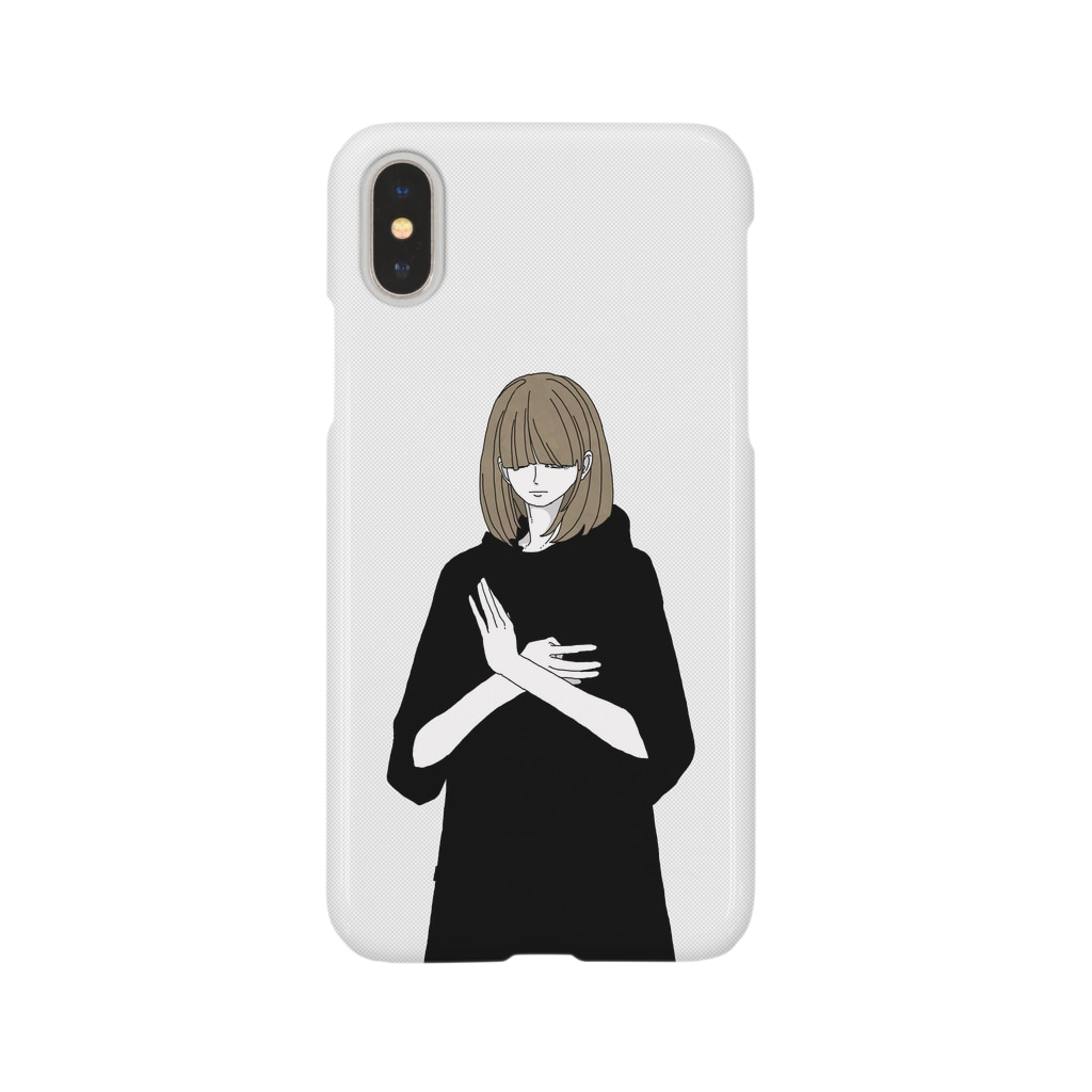 MASCOT STOREの影(モノクロ)/手話シリーズ Smartphone Case