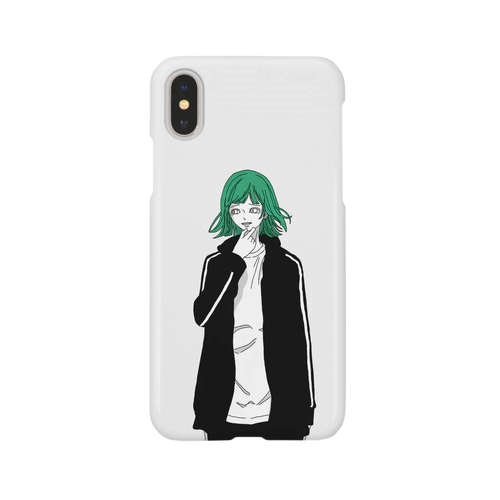 MASCOT STOREの菓子(モノクロ)/手話シリーズ Smartphone Case