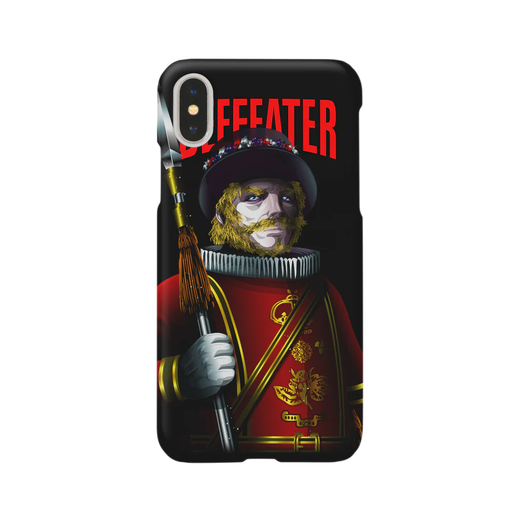 ビューティフルハードコアイラストレーション-DESIGN STOREのBEEFEATER iPhone スマホケース