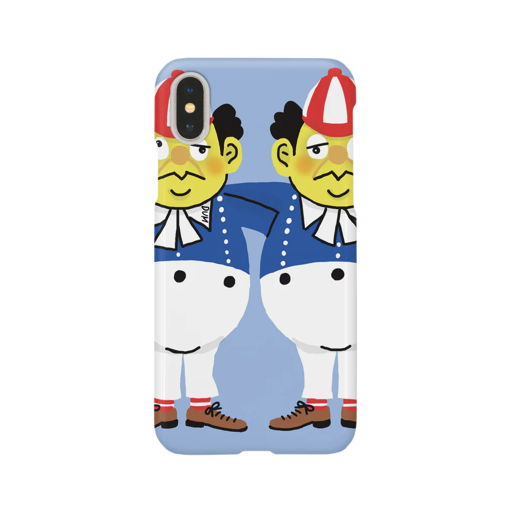 Nobby's SUZURI shopの双子のおじさん（ブルーバック） Smartphone Case