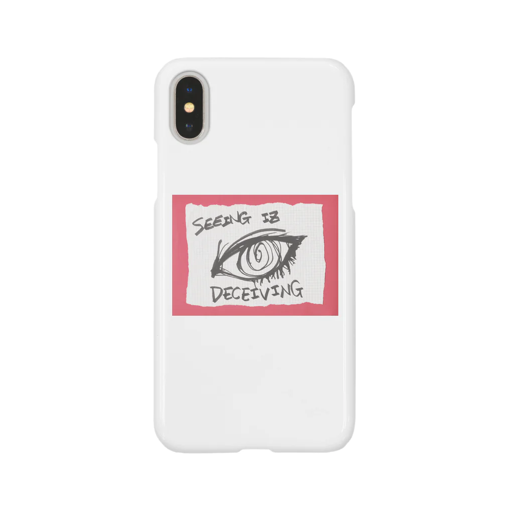 LUNARHOLIC STOREの偽諺～参～「百聞は一見に如く」(赤縁) Smartphone Case