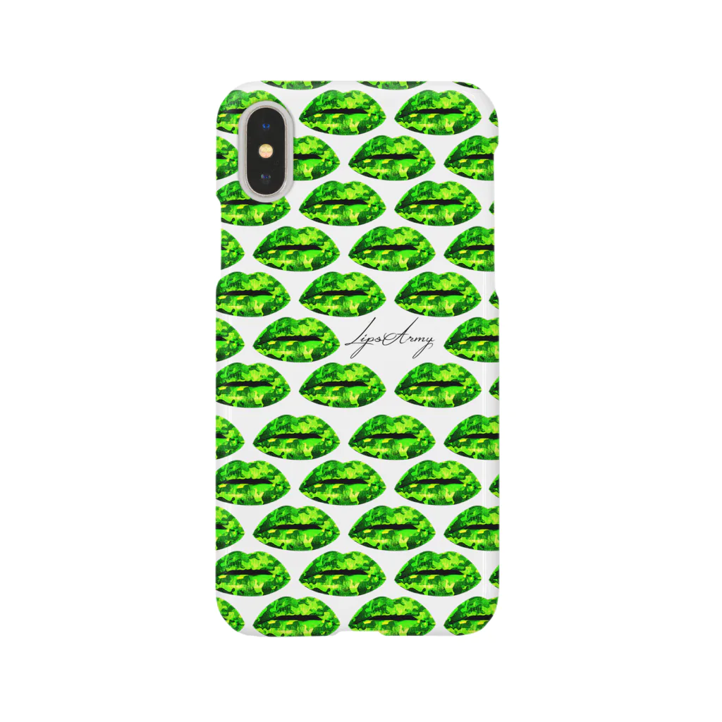 LIPSARMYのpattern_white Smartphone Case